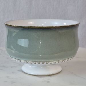 Vintage Denby Venice Green & White Cereal Bowl 4.5" x 3.2" Discontinued NWOT